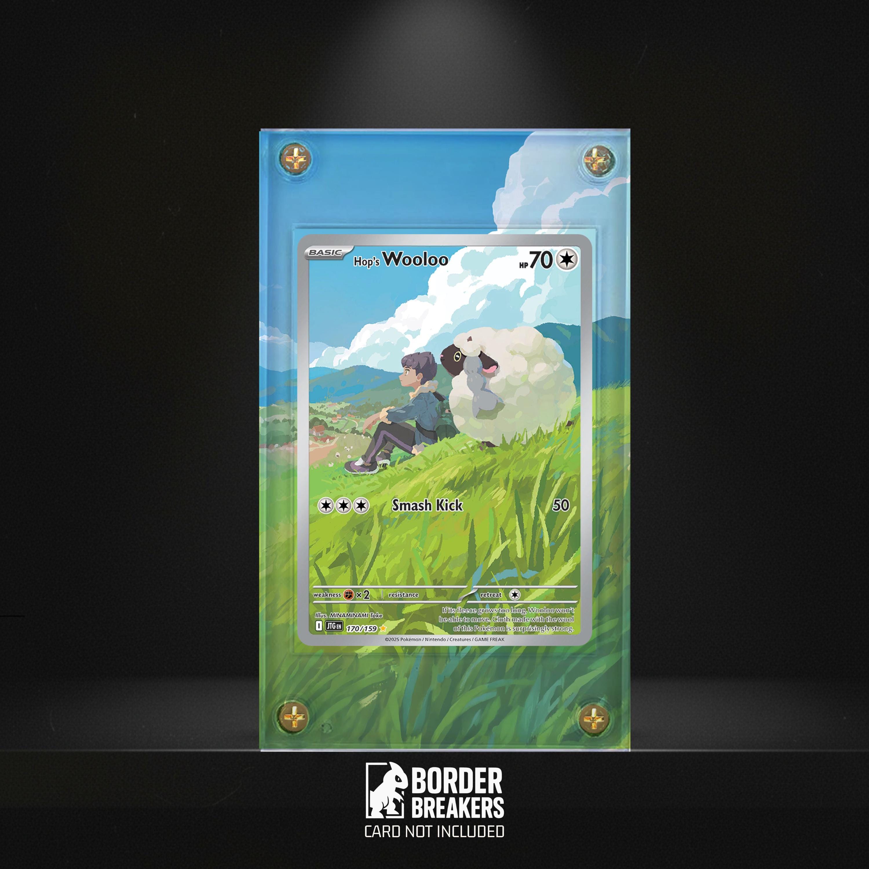 Hops Wooloo 170/159 Pokémon Card Extended Art Artwork Display Case