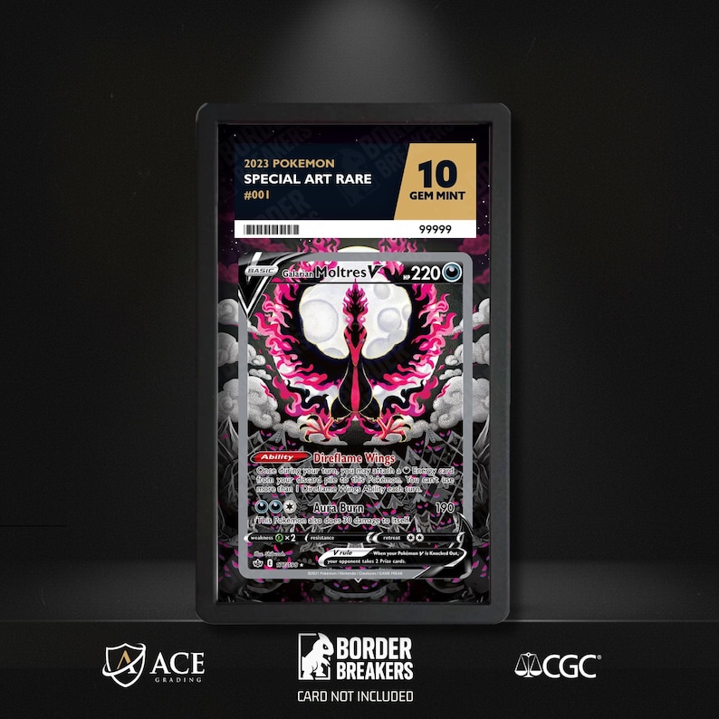 Moltres V 177/198  Pokémon Slab Skin | ACE CGC Graded Card Display Insert | Extended Art Slab Backing,  Pokemon slab
extended art case, cgc slab artwork, Cgc slab guard case, Cgc display, Ace graded slab, pokemon card frame, psa slab display, trading card display, cgc graded card display, graded card display, Ace slab protector, Pokemon card case, Extended art frame, Pokemon art, pokémon display case, pokémon card display, Pokemon gift, unique pokémon gifts, extended art
