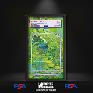 Bisasam 166/165 Pokemon PSA Slab Skin | PSA Graded Card Display Front Insert | erweiterte Kunst Slab Front
