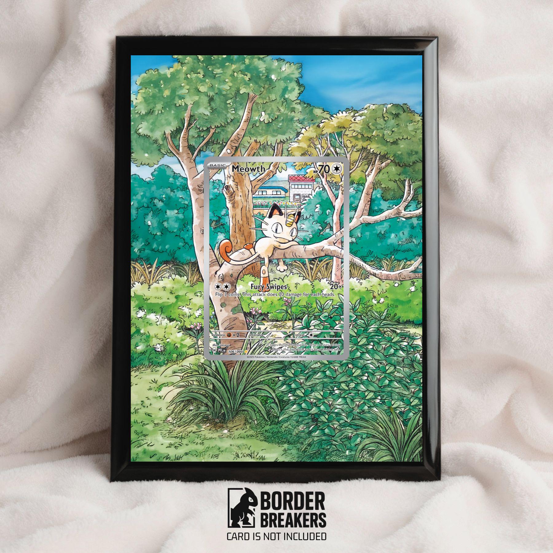 106/094 Meowth Pokemon Extended Art Frame - Phantasmal Flames - 5x7- Border  Breakers - Etsy