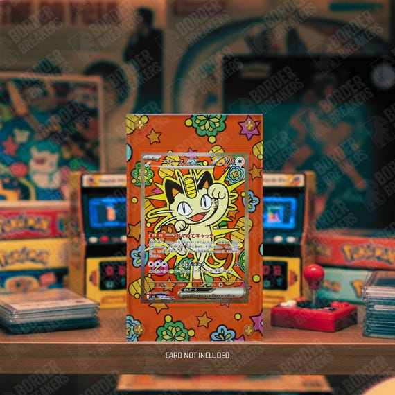 121/088 Meowth Ex Pokémon Card Extended Art Display Case