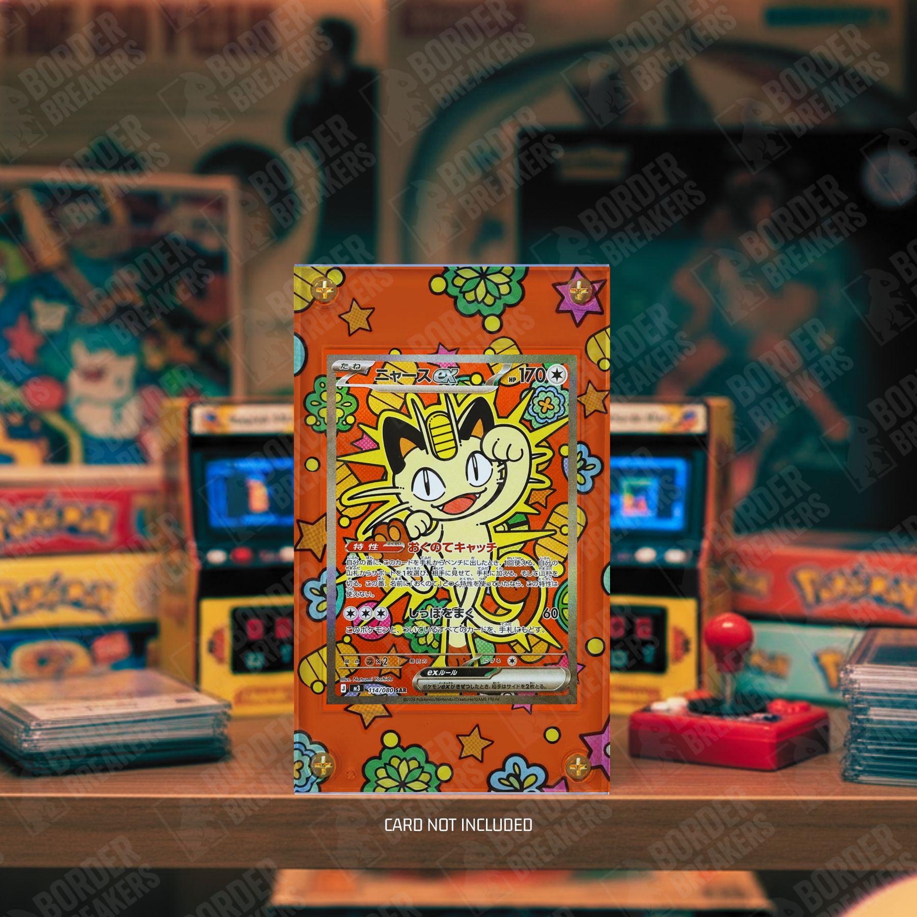 121/088 Meowth Ex Pokémon Card Extended Art Display Case