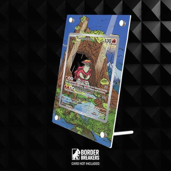 Turtonator 146/142 Pokmon Card Extended Art Display Case -  Magnetic/screw/standing - Stellar Crown- Border Breakers - Etsy