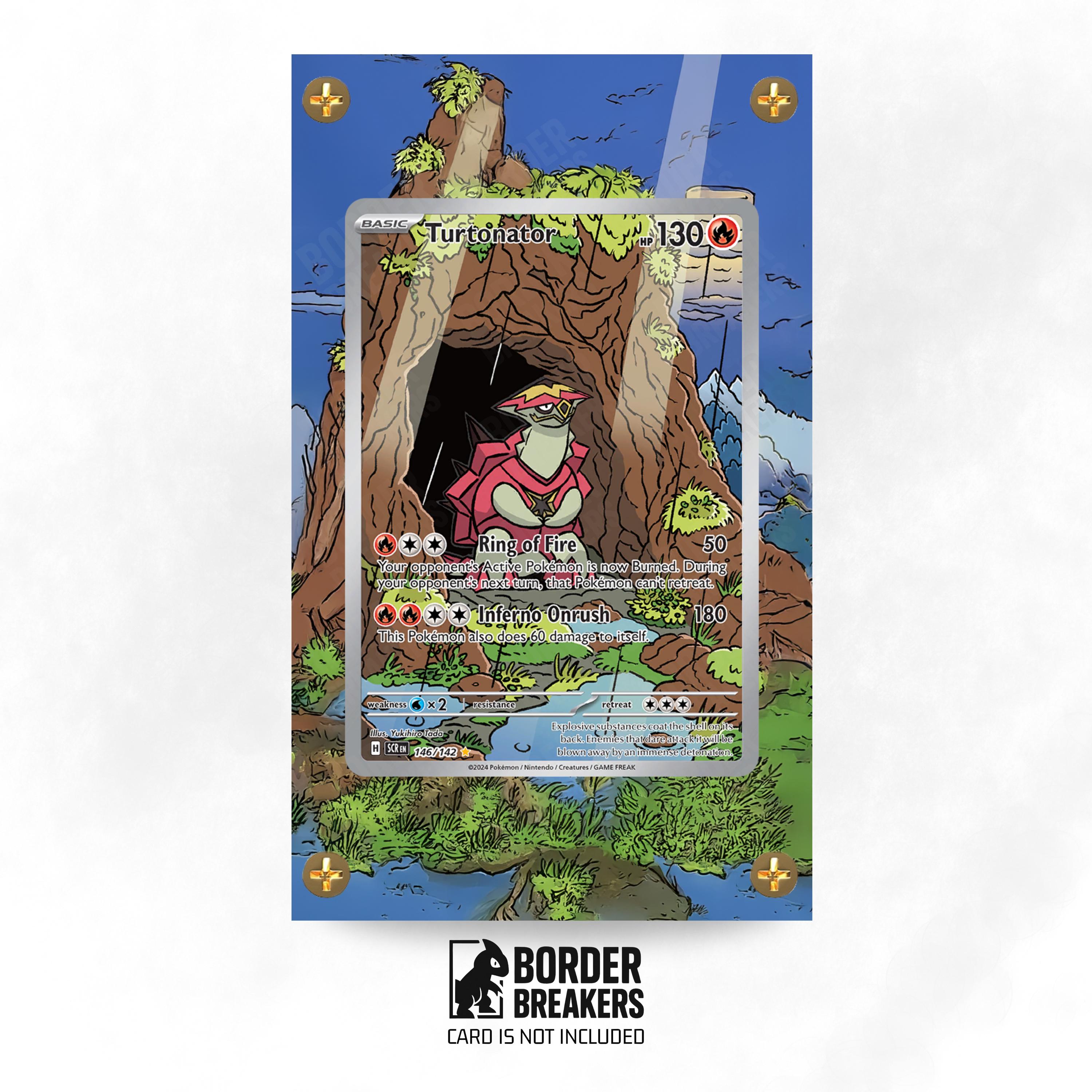 Turtonator 146/142 Pokmon Card Extended Art Display Case -  Magnetic/screw/standing - Stellar Crown- Border Breakers - Etsy