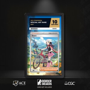 Dawn 129/094 Pokémon Slab Skin | ACE CGC Graded Card Display Insert | Extended Art Slab Backing