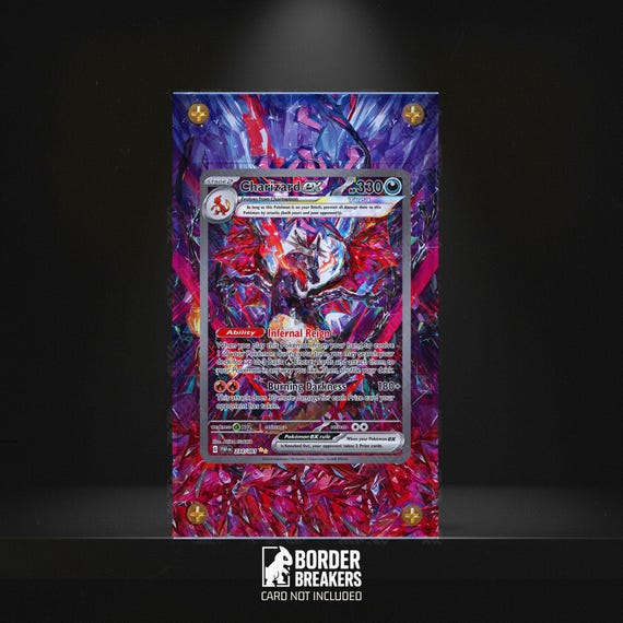purple charizard pokemon card - Mega X ex - 013/094 - ME02: Phantasmal Flames (PFL) - Double Rare shuffle your deck Charizard VMAX Purple : r/IsMyPokemonCardFake