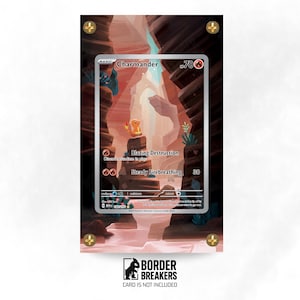 Charmander 168/165 Pokémon Extended Art Artwork Display Case - Magnetic or Screw Case - 151 Scarlet Violet
