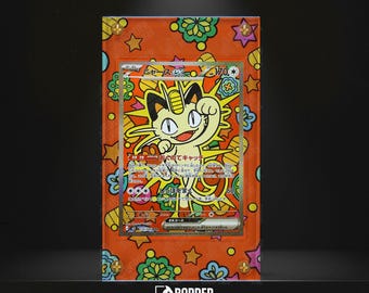 meowth pokemon card with gold border 121/088 Ex Pokémon Extended Art Display Case - Magnetic/screw/standing - Perfect Order - Breakers (114/080) Jungle Unlimited Type Imagine snacking away and finding