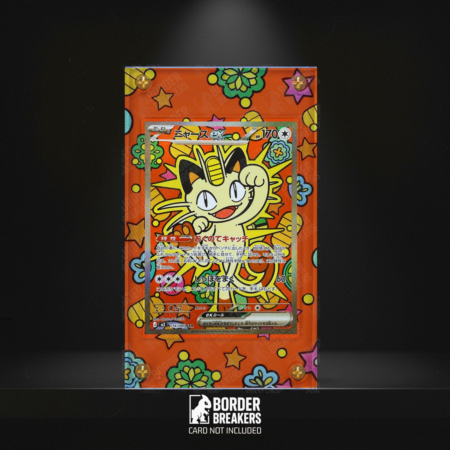 121/088 Meowth Ex Pokémon Card Extended Art Display Case