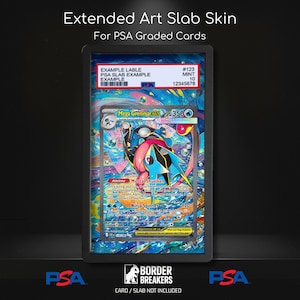 Mega Greninja 116/086 Pokemon PSA Slab Skin | PSA Graded Card Display Front Insert | erweiterte Kunst Slab Front