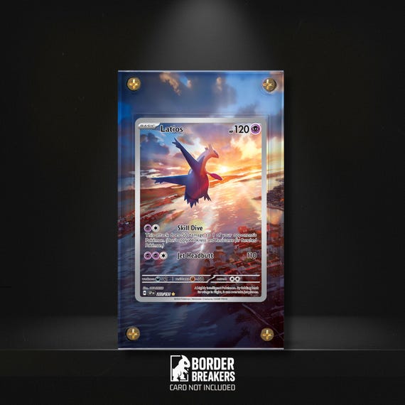 Latios 203/191 Pokmon Extended Art Display Case - Magnetic/screw/standing - Surging Sparks- Border Breakers - Etsy Latios 203/191 Pokmon Extended Art Display Case - Magnetic/screw/standing - Surging Sparks- Border Breakers - Etsy