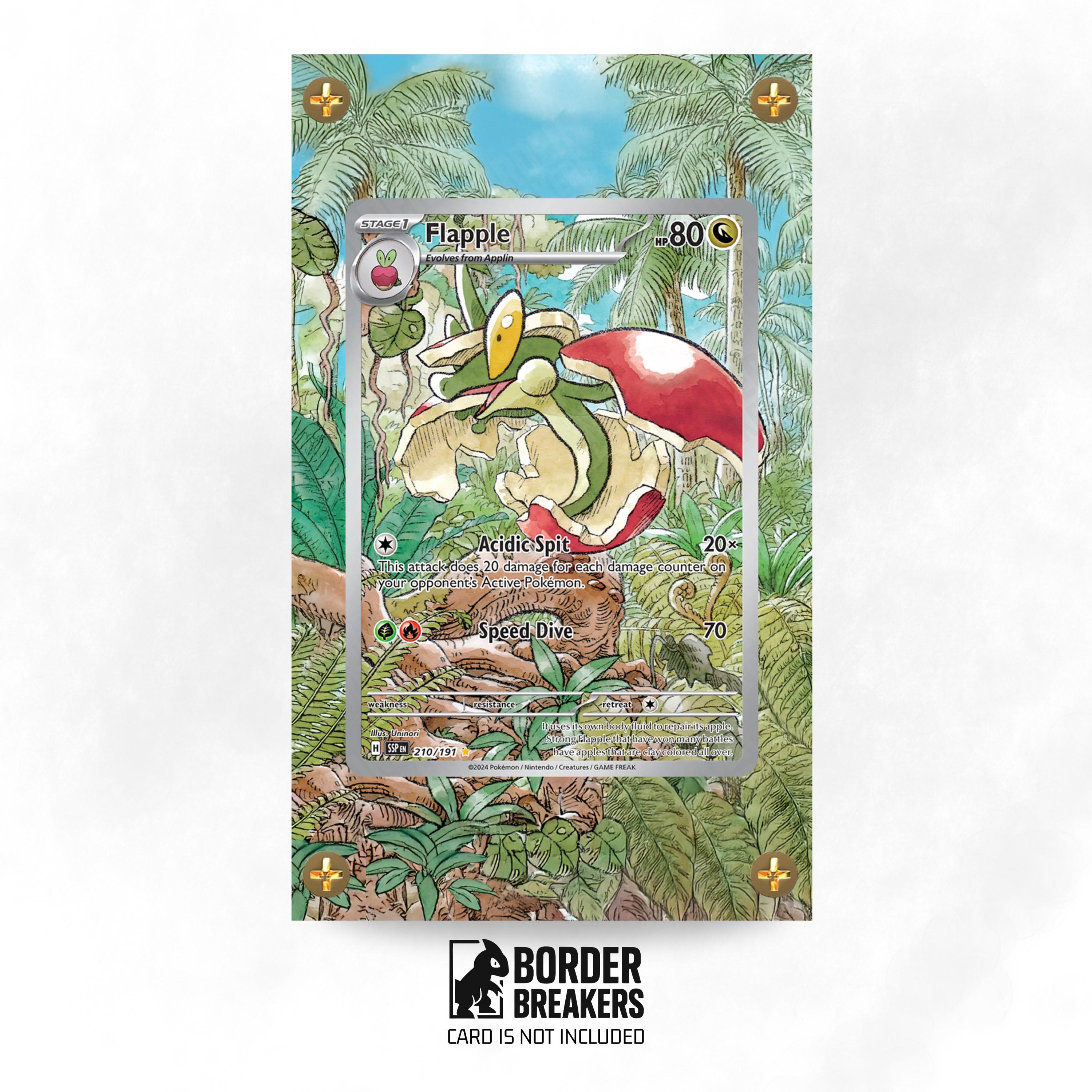 Flapple 210/191 Pokmon Extended Art Display Case - Magnetic/screw/standing - Surging Sparks- Border Breakers - Etsy Flapple 210/191 Pokmon Extended Art Display Case - Magnetic/screw/standing - Surging Sparks- Border Breakers - Etsy