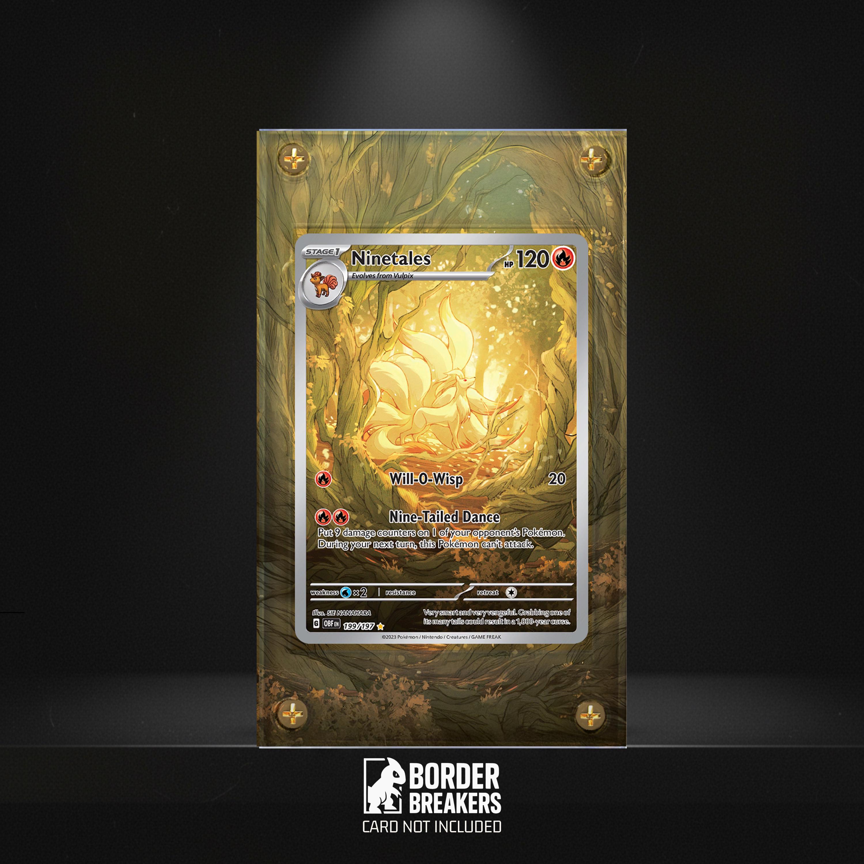 199 197 pokemon card Ninetales Case | Obsidian Flames Tailed Dance Put 9 damage counters on 1 of your opponents Pokemon Ninetales 199/197 Pokmon Extended Art