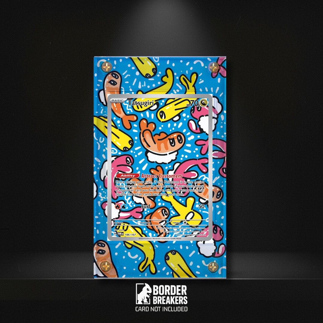 Tatsugiri 186/167 Pokmon Extended Art Artwork Display Case -  Magnetic/screw/standing - Twilight Masquerade- Border Breakers - Etsy
