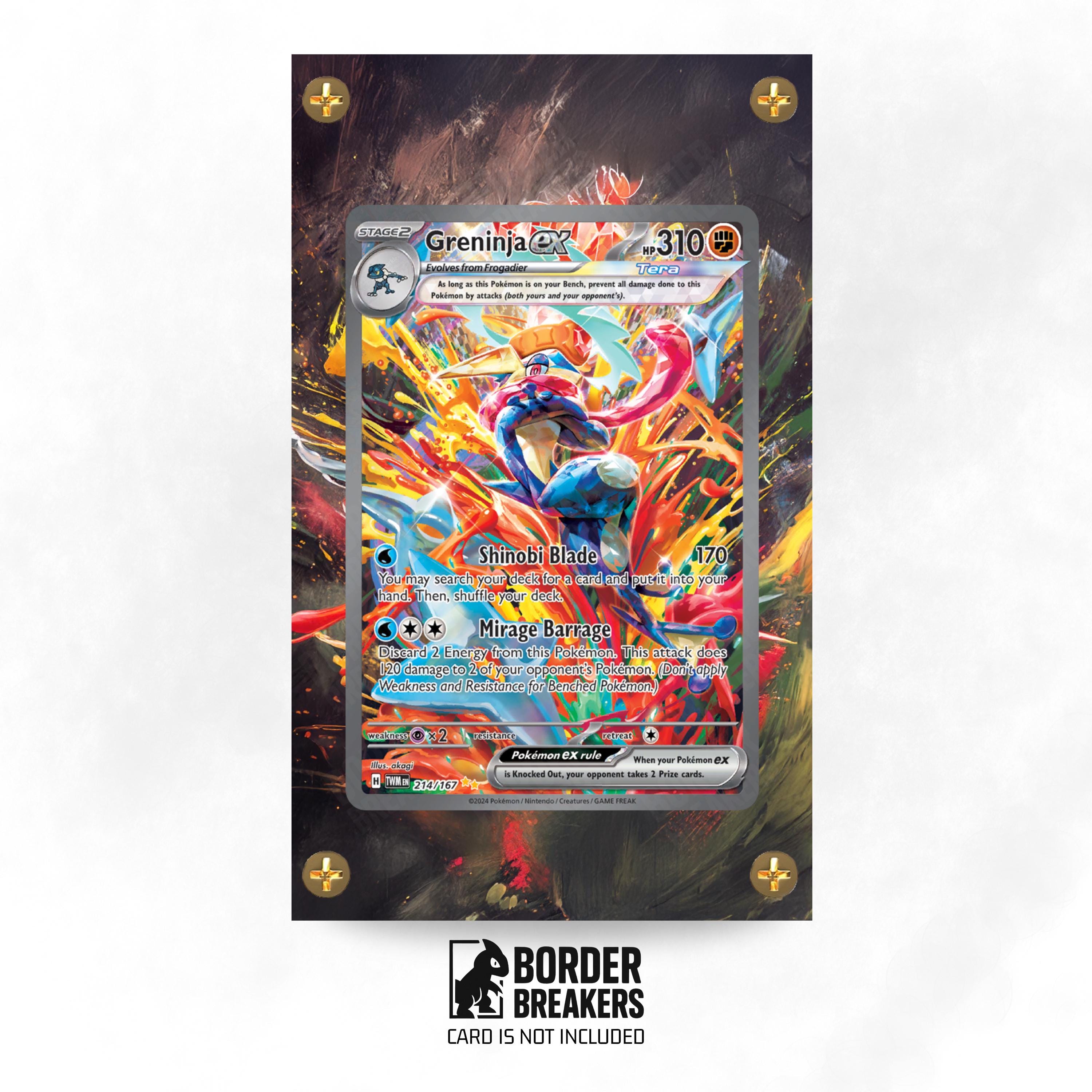 Greninja Ex 214/167 Pokémon Extended Art Display Case - Magnetic