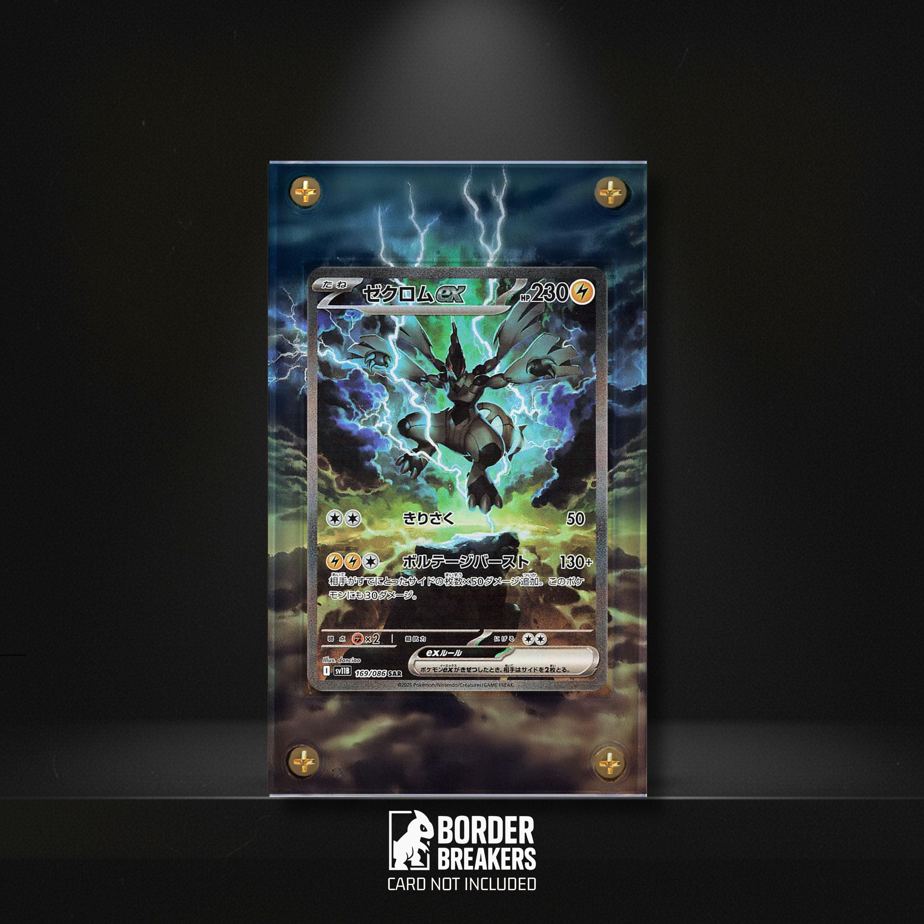 Zekrom Ex 166/086 Pokémon Card Extended Art Display Case