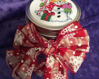 Christmas Jar with Snowman