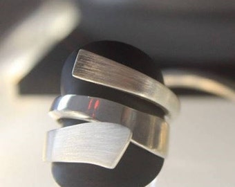 Signature ring: Double forged ring with matte and polished part