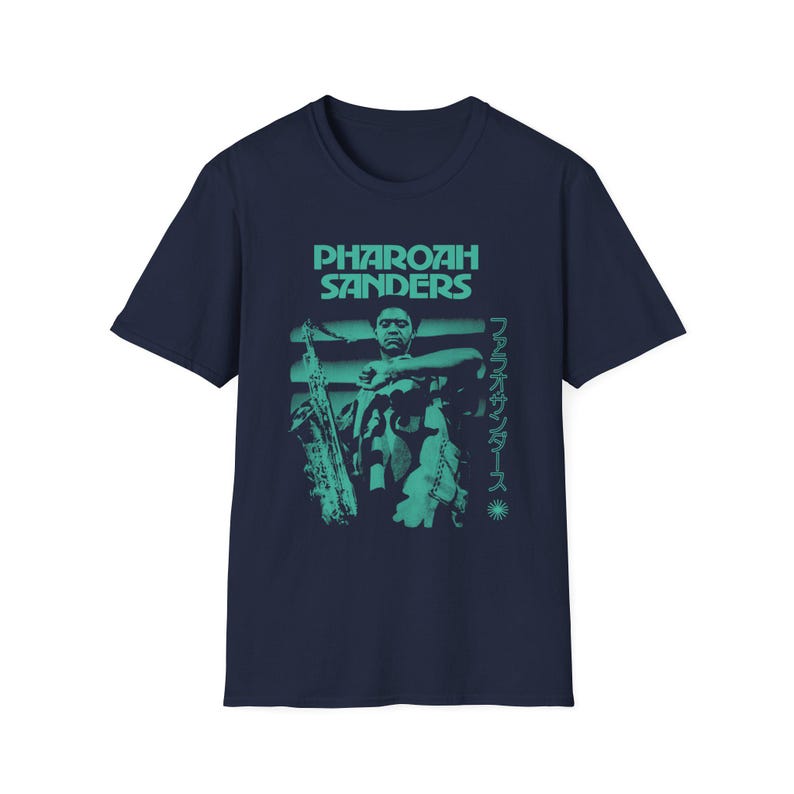 Pharoah Sanders T-Shirt, Live 68', Free Jazz Legends, Spiritual Jazz, Collectors Value, Hand Printed - Creator Has a Master Plan, Jazz Tee, image 7