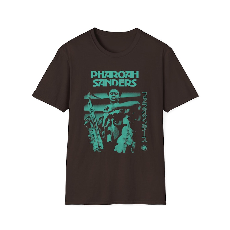Pharoah Sanders T-Shirt, Live 68', Free Jazz Legends, Spiritual Jazz, Collectors Value, Hand Printed - Creator Has a Master Plan, Jazz Tee, image 6