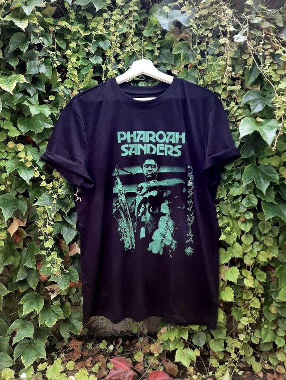 Pharoah Sanders T-Shirt, Live 68', Free Jazz Legends, Spiritual Jazz, Collectors Value, Hand Printed - Creator Has a Master Plan, Jazz Tee,