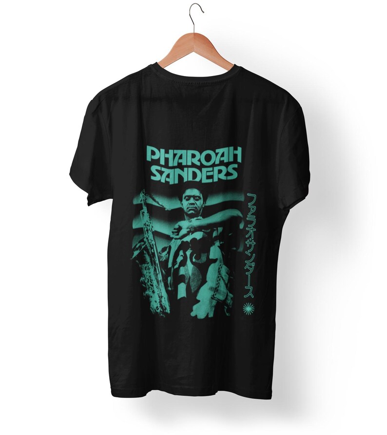 Pharoah Sanders T-Shirt, Live 68', Free Jazz Legends, Spiritual Jazz, Collectors Value, Hand Printed - Creator Has a Master Plan, Jazz Tee, image 5
