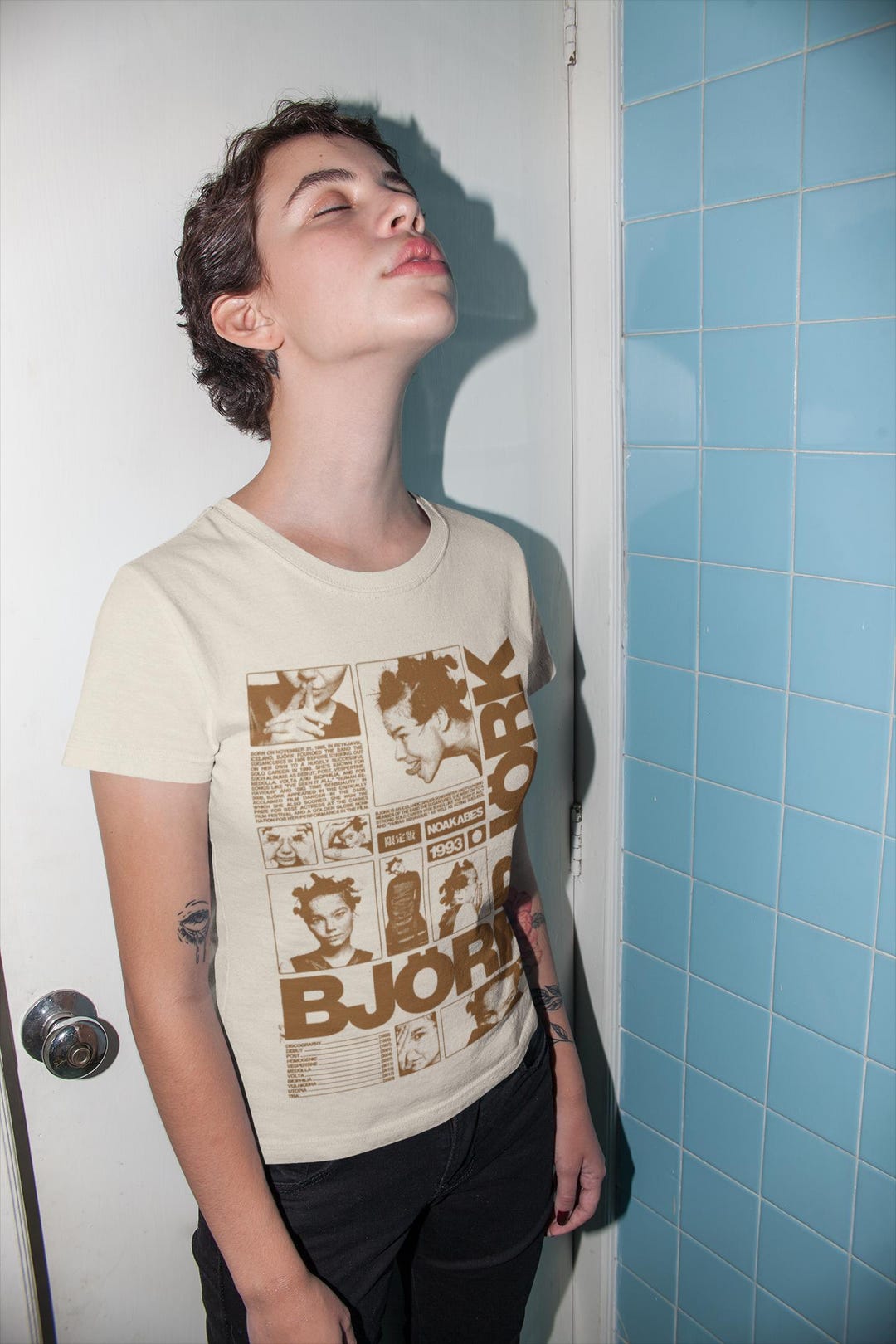 Björk Tee | 90s Unique Vintage Björk Magazine Snippet T-shirt