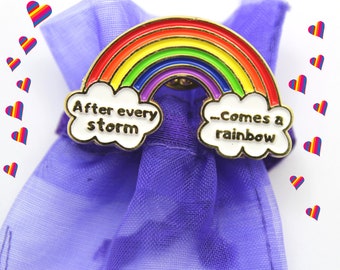 After Every Storm Rainbow Pins | Keyworker Teacher Gift | Doctor Nurse Midwife NHS Gift | Gift for Bestie | LGBTQA