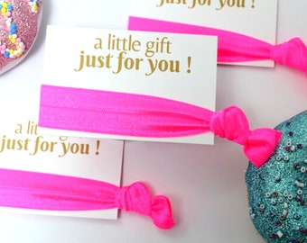 Neon Pink & Rainbow Wide Party Favors - Idées de sacs cadeaux pour soirée pyjama de remerciement - Remplisseurs de sacs de fête personnalisés - Friendship Band