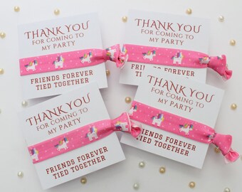 Pink Unicorn Party Favours - Slumber Party - Party Favors - Thank You Gift - Slumber Party Gifts - Party Bag Fillers - Friendship Band