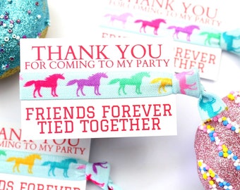 Horse Unicorn Party Favours - Sleepover Slumber Party Thank You Gifts - Personalised Party Gifts - Party Bag Fillers - Friendship Band