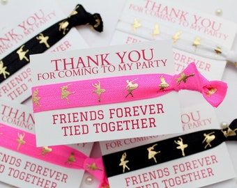 DANCERS Party Favours - Sleepover Slumber Party Favors - Thank You - Personalised Party Gifts - Party Bag Fillers - Friendship bands