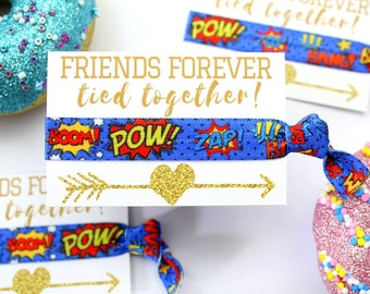 Super Hero Themed Party BOYS Party Favours - Thank You Party Favors - Kids Gifts - Personalised Party Bag Fillers - Friendship band