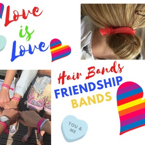 Rainbow LGBT Wedding Favors: Love is Love Friendship Wristband image 4