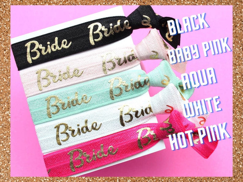 BRIDE TRIBE Hen Party Wristbands HairTies Hen Party Gift Bag Filler Favour Ideas Bachelorette Bridal Shower Favor image 6