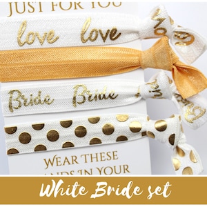 Bride Hair Bands Friendship Bands Hair Ties - Future Mrs - Christmas Gifts for Bride to be - Bride Hair - Bride Proposal - Bride hair tie