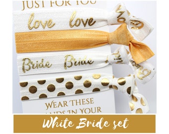 Bride Hair Bands Friendship Bands Hair Ties - Future Mrs - Christmas Gifts for Bride to be - Bride Hair - Bride Proposal - Bride hair tie