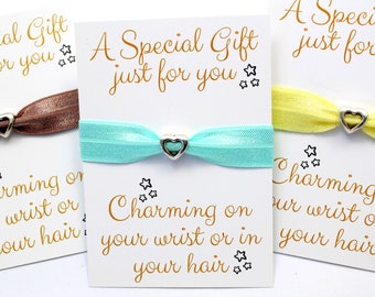 Best Friend Gift Present Ideas | Pass the Parcel gifts | Sister Mum Friend Keepsake Gift | Friendship Hair Bands | Charm Bands