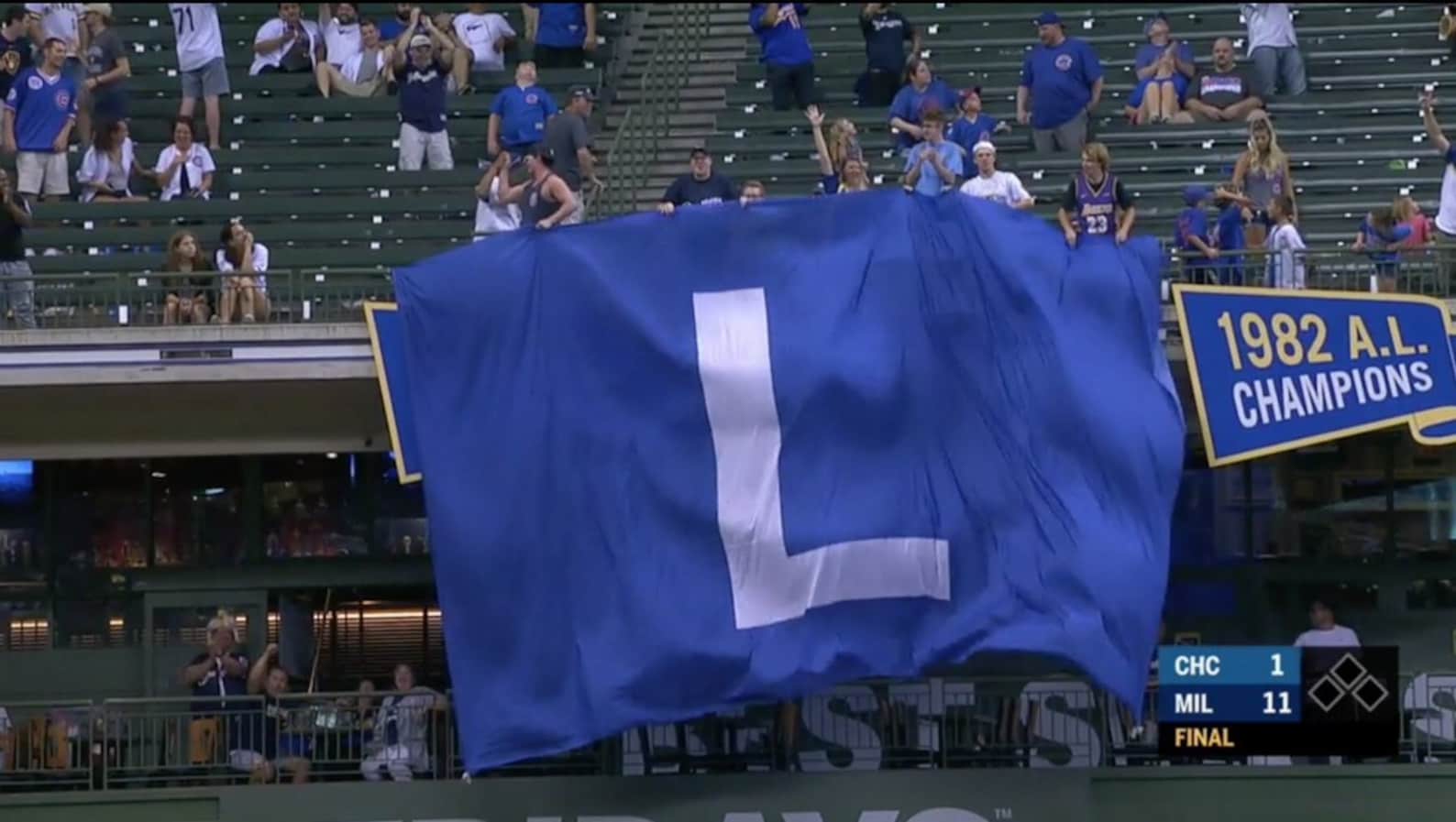 Chicago Cubs Blue Loss Flag White L 3x5 Ft Wrigley Field Lose Etsy
