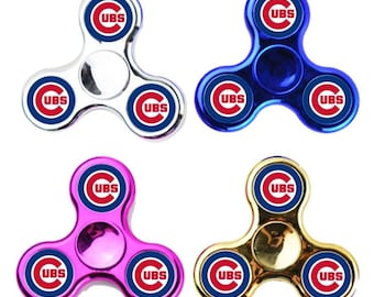 Chicago Cubs Baseball Fidget Spinner Team Logo Gift Desk Toy Stress Relief Game Kids Collectible Gift ADHD Focus Anxiety Hand Finger Spinner