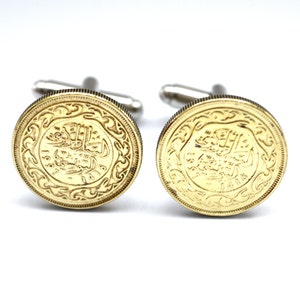 cuff links / 10 Millimes / coin / Tunesia / jewelry / coin cuff links / gift for him / for him / gift for men