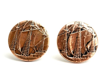 Pendientes de monedas / 1/2 penique / moneda / Inglaterra / pendiente / joyería