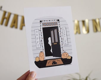 Haunted Home Halloween Art Print