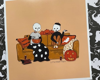 Movie Night Art Print