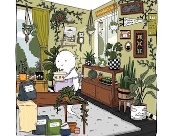 Plant Lover Square Art Print