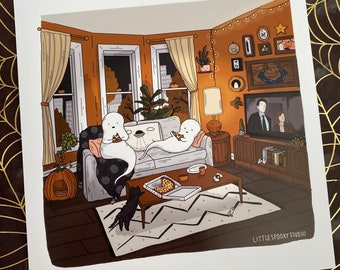 Friday Night Square Art Print