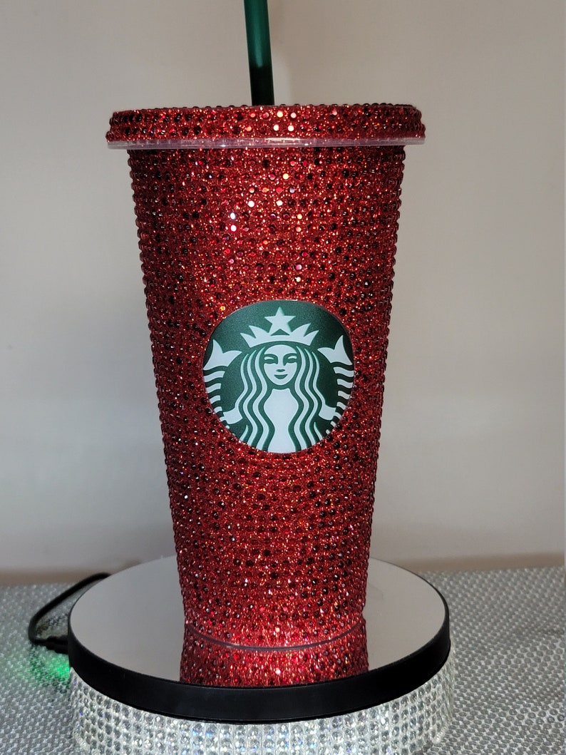 Starbucks Jewel Colors Collection Red Glitter and Crystal Etsy