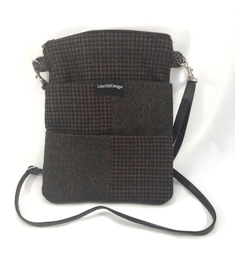 Upcycled Wool Suit Cross Body Ziptop Bag Etsy