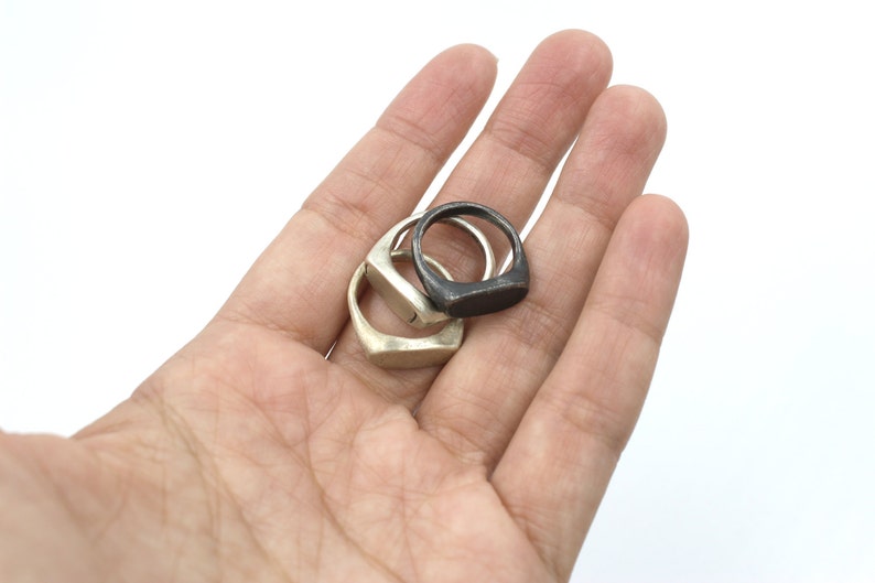 Signet ring Statement ring Silver stamp ring Women jewelry Women jewelry Silver jewelry Handmade jewelry Stamped ring Silver ring