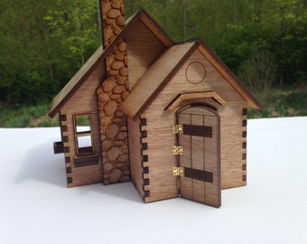 Fairy House with Open Back and Kitchen 7" (1:24 scale)